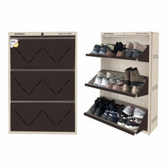 SAIROX 6-Tier Wall Shoe Rack – Metal, 16–18 Pairs