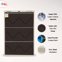SAIROX 6-Tier Wall Shoe Rack – Metal, 16–18 Pairs
