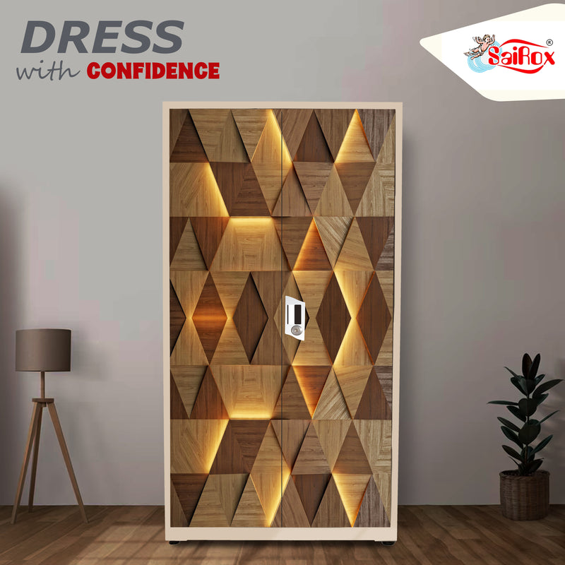 DESIGNER ALMIRAH SILVER BASIC HALF WARDROBE (36”)