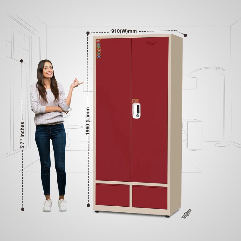 SILVER ECONOMY DOOR DRAWER FULL WARDROBE : 36