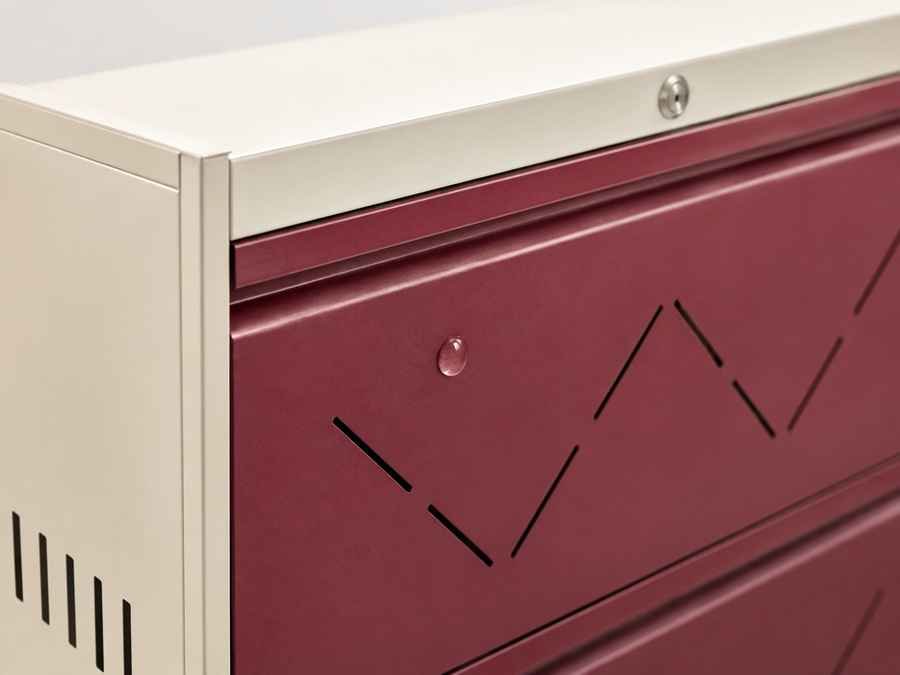 Rust-resistant powder-coated steel finish
