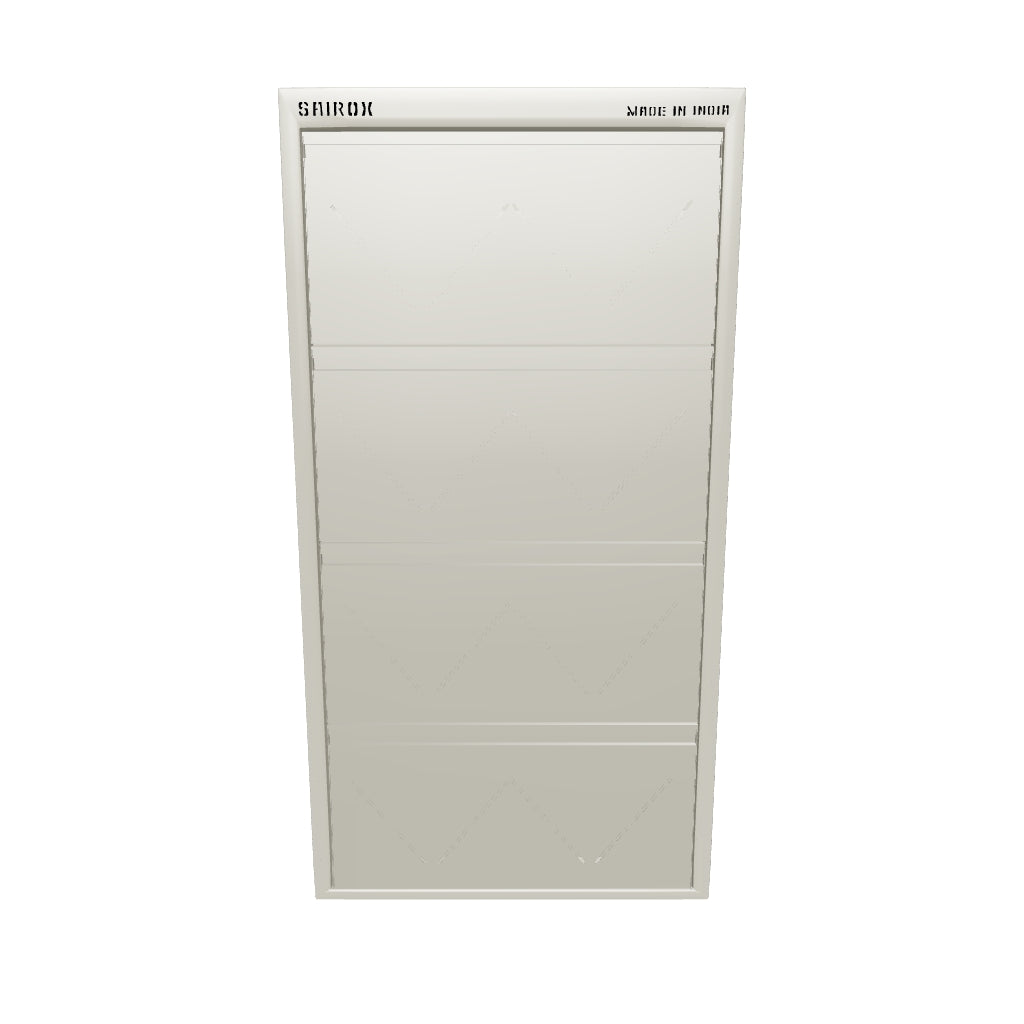 SAIROX Wall Shoe Rack – 4 Doors, 8 Shelves, Stores 28 Pairs